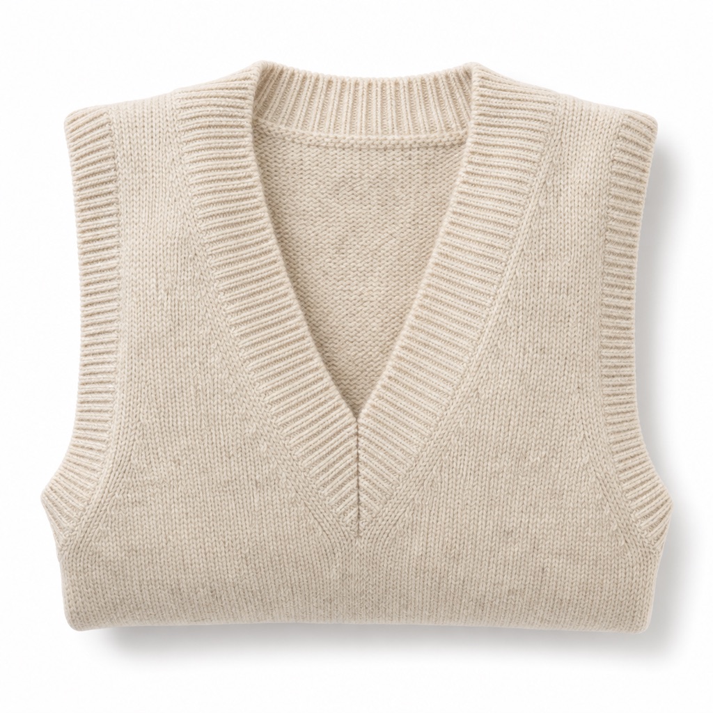 Basford Knitted Vest — MANNDIIP knitwear, product photograph