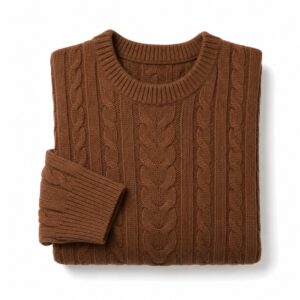 Clifton Cable Knit Jumper — MANNDIIP knitwear, product photograph