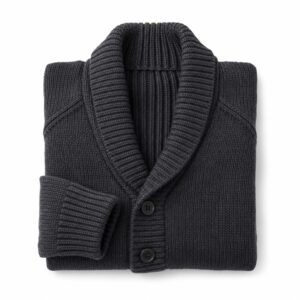 Beeston Ribbed Cardigan — MANNDIIP knitwear, product photograph