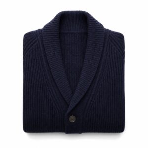 Bulwell Ribbed Cardigan — MANNDIIP knitwear, product photograph