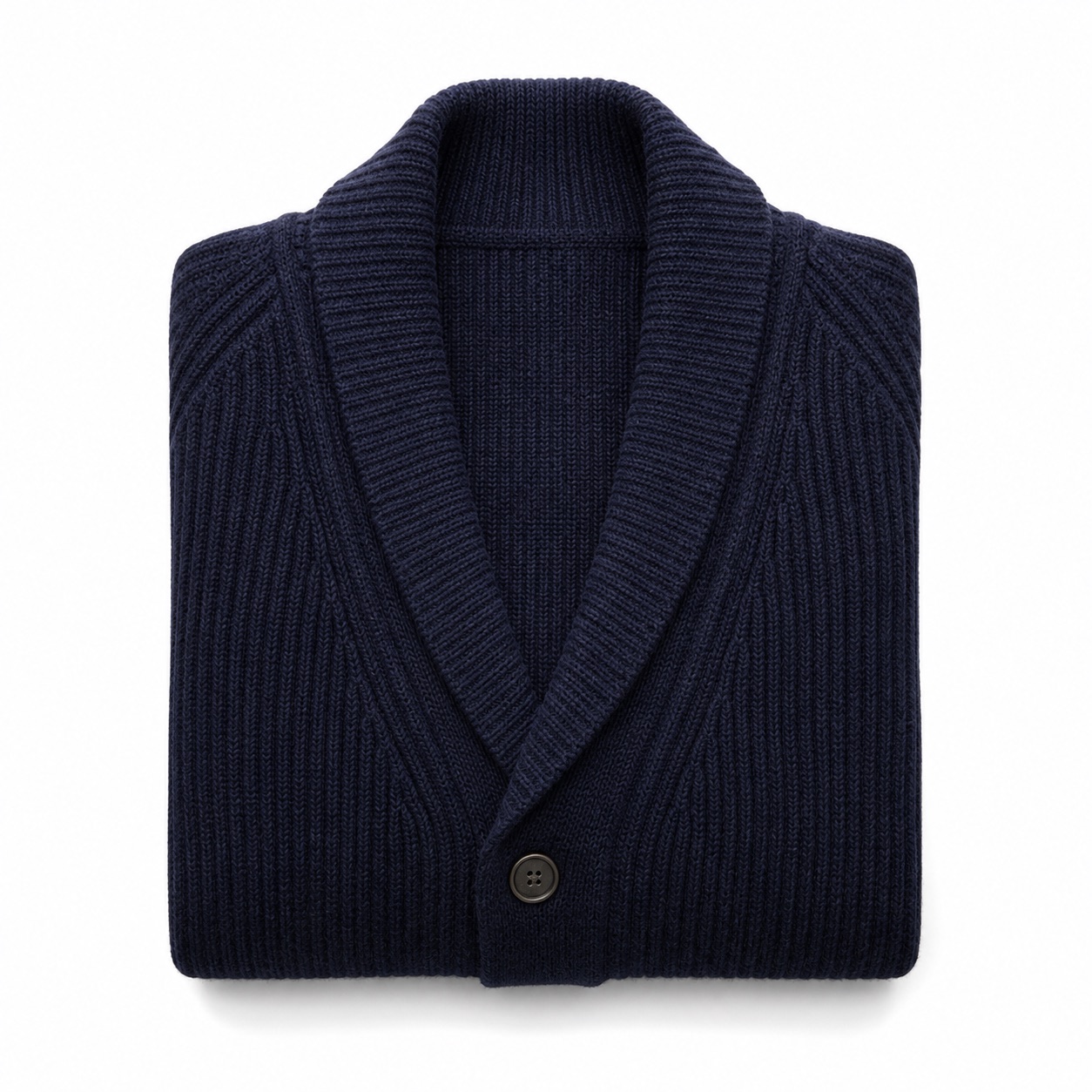 Bulwell Ribbed Cardigan — MANNDIIP knitwear, product photograph