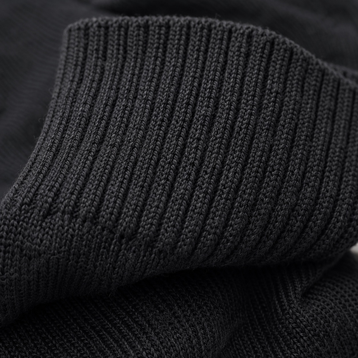 Mansfield Ribbed Crew Sock — MANNDIIP knitwear, product photograph