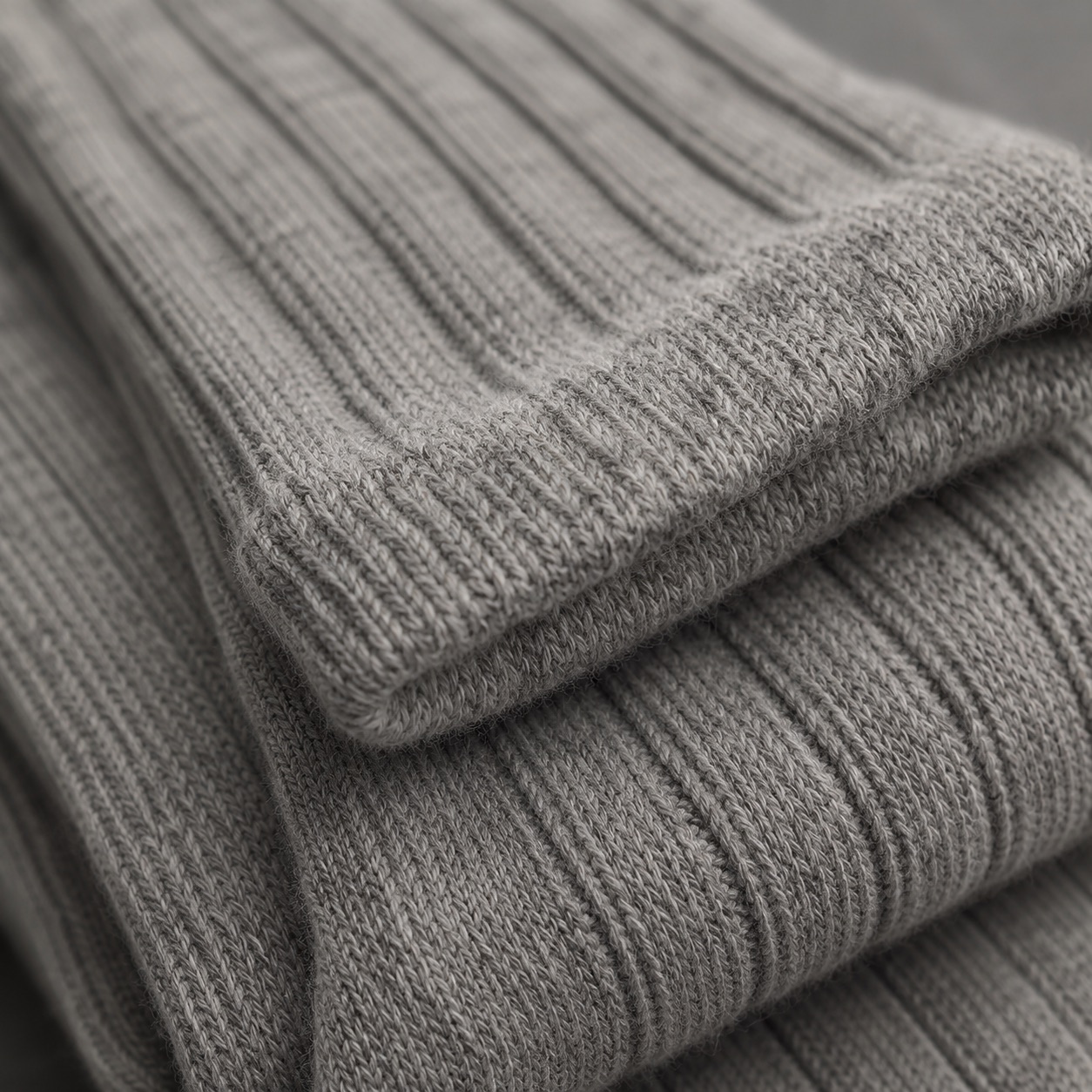 Mansfield Ribbed Crew Sock — MANNDIIP knitwear, product photograph