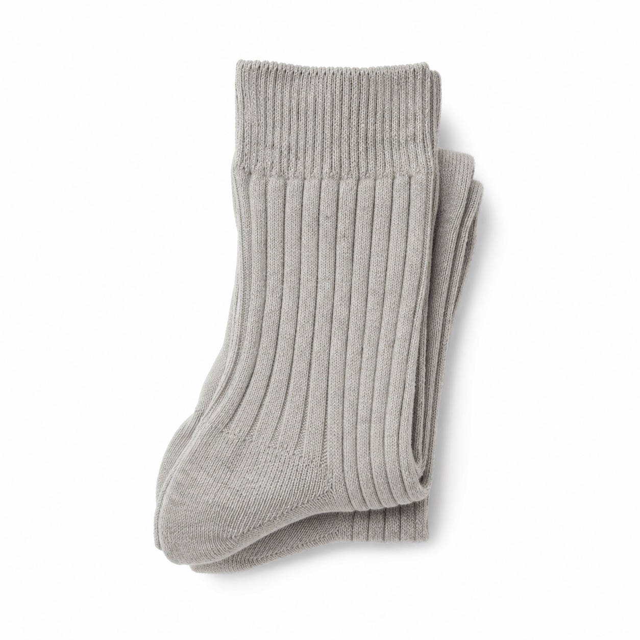 Mansfield Ribbed Crew Sock — MANNDIIP knitwear, product photograph